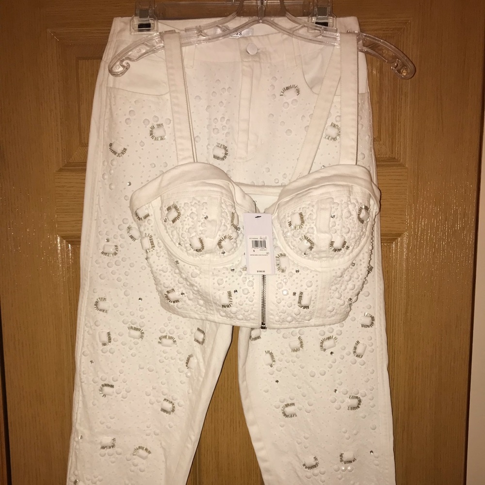 GUESS Tailored Bustier + Jeans SET
